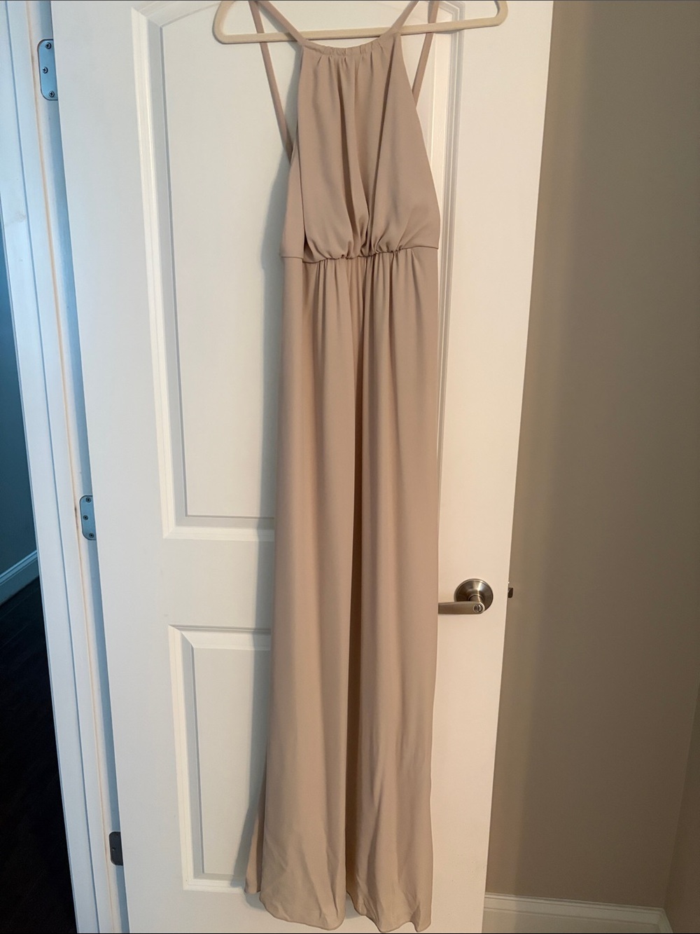 Women’s Show Me Your Mumu Elegant Beige Halter Dress size L